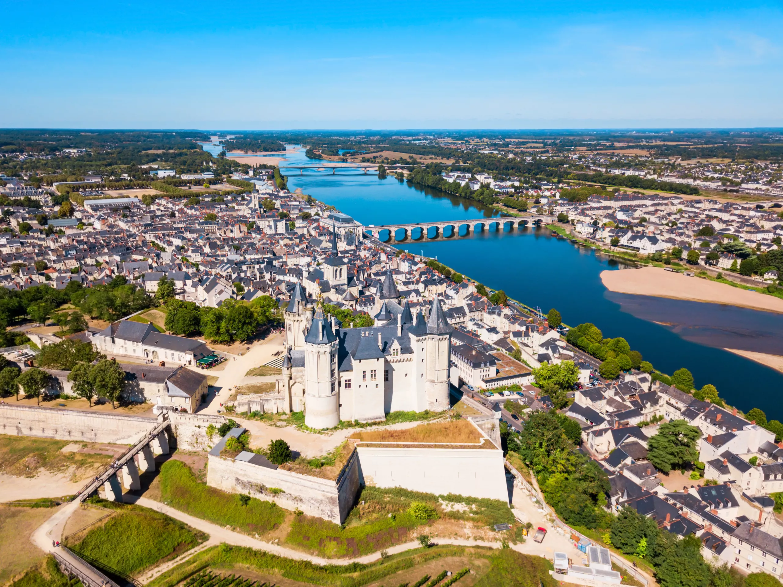 Vue aérienne du Château de Saumur