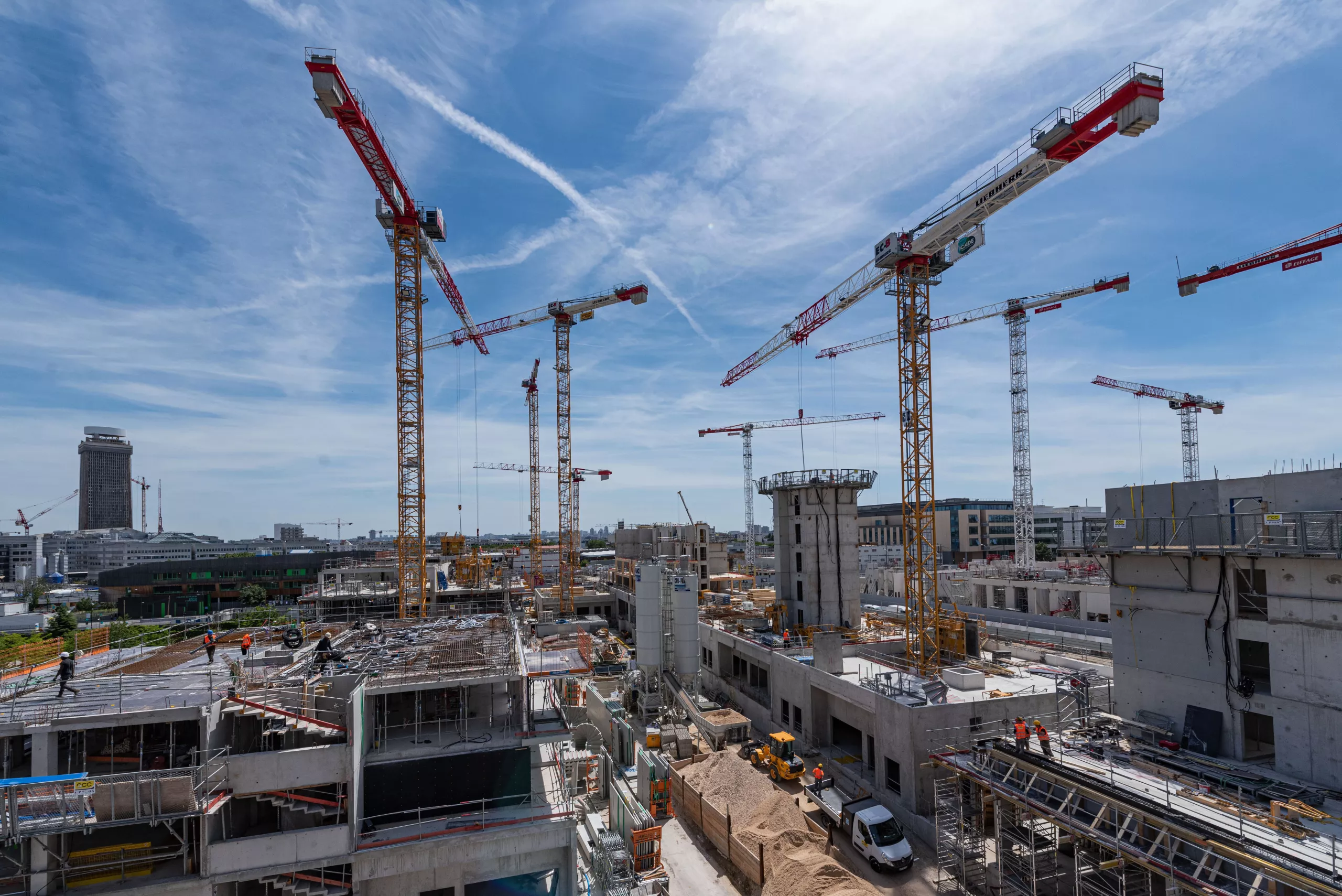 Construction du village olympique des JO de Paris 2024